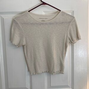 Basic white American eagle baby tee